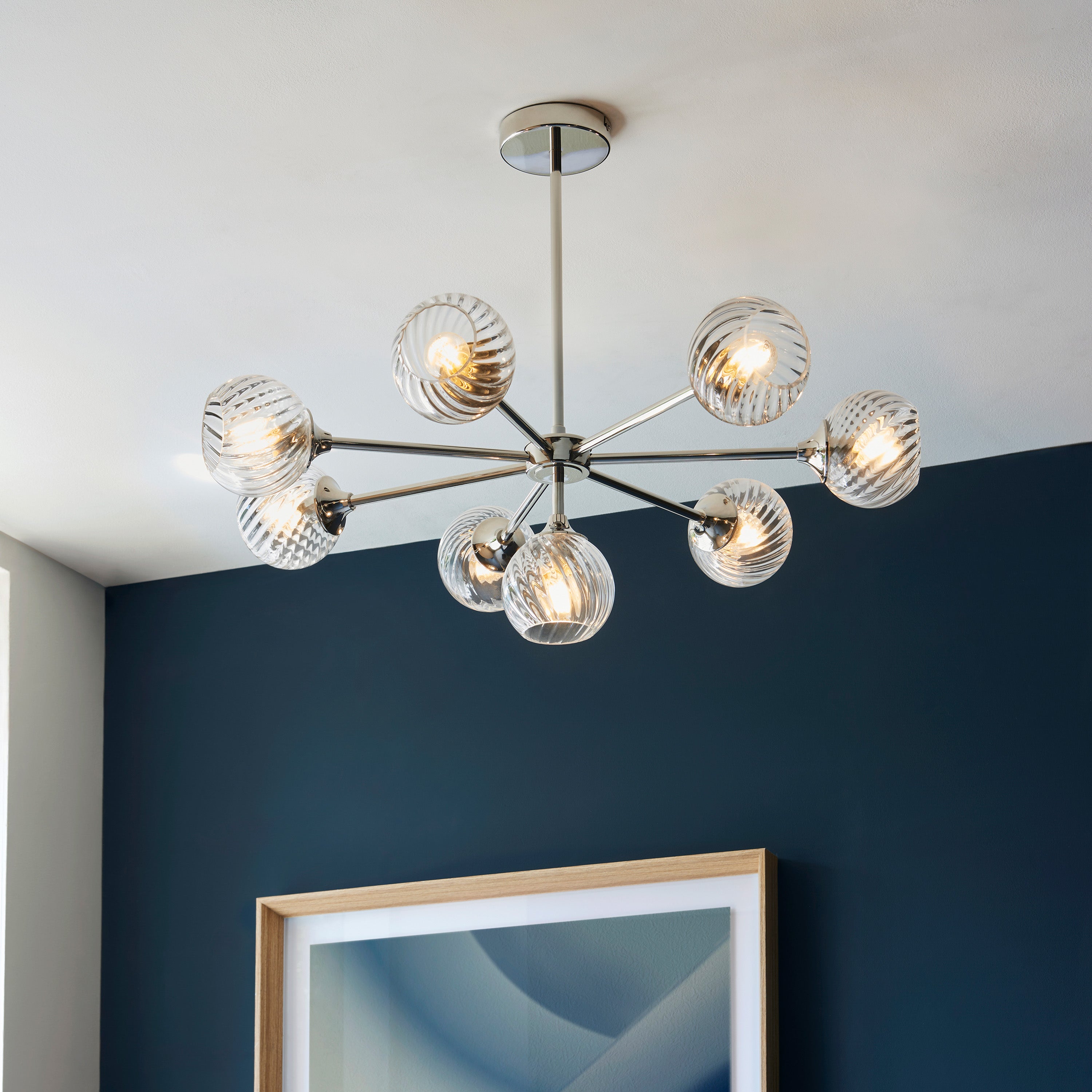 Dakota Bright Nickel Pendant Light | Large